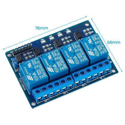 5 Volt Relay Module with Optocoupler Isolation Supports High or Low Level Trigger