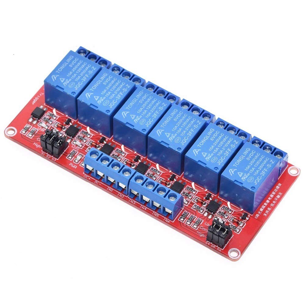 5 Volt Relay Module with Optocoupler Isolation Supports High or Low Level Trigger